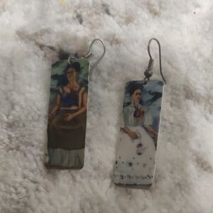 Artistic Earrings with Portrait Design